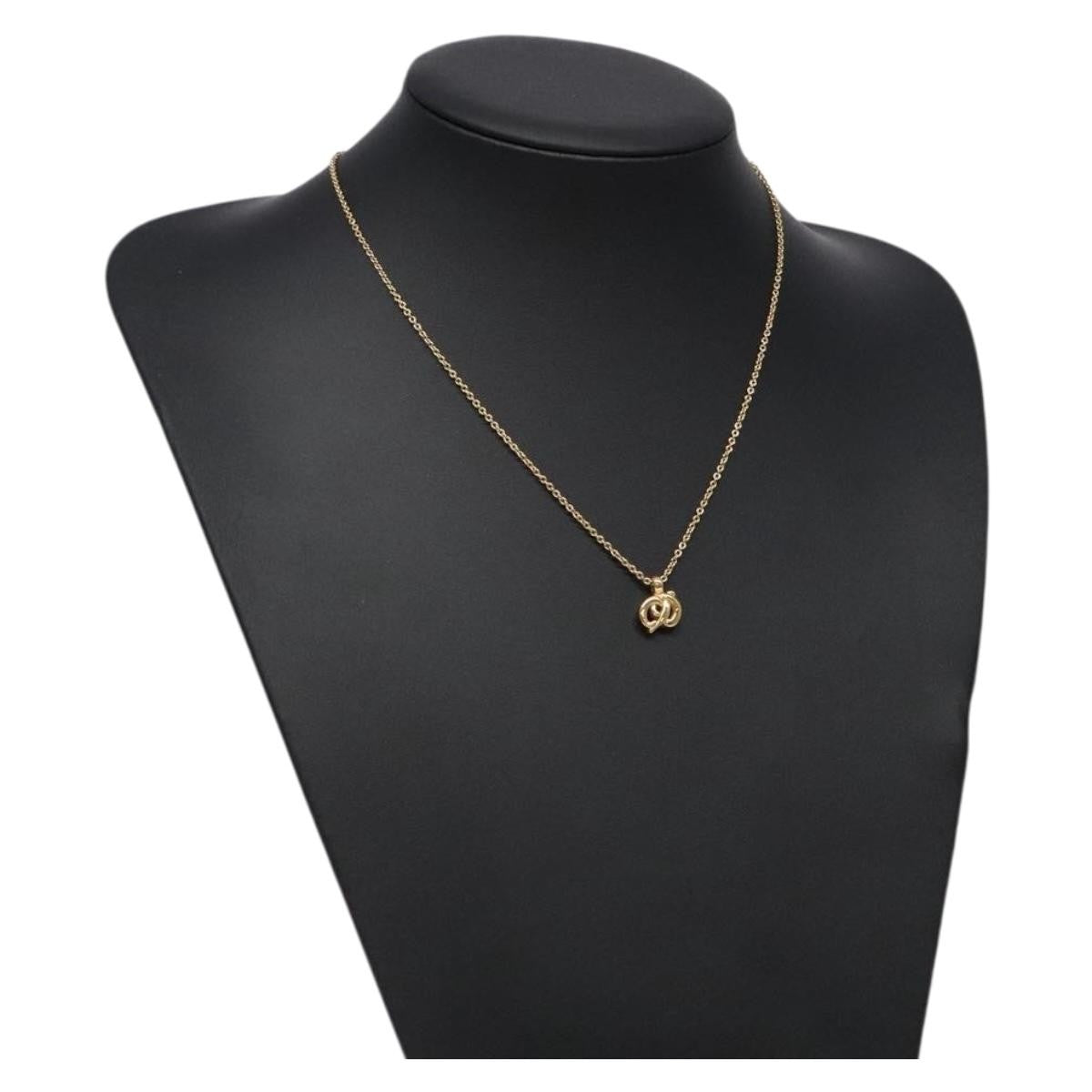 Christian Dior CD Pendant Necklace Metal, GOLD, METAL, Necklace