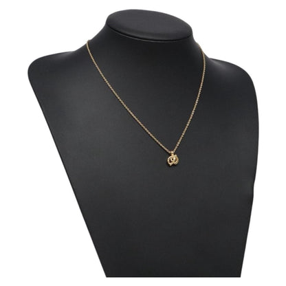 Christian Dior CD Pendant Necklace Metal, GOLD, METAL, Necklace