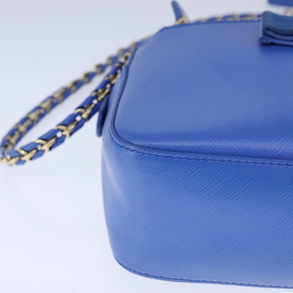 Salvatore Ferragamo Vala Shoulder Bag Leather, BLUE, LEATHER, Shoulder bag