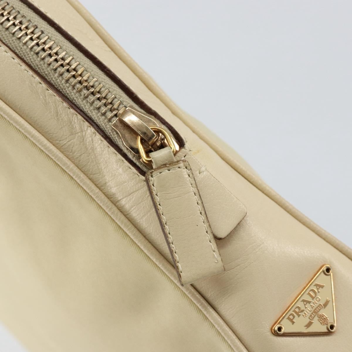Prada Vintage Handbag Tessuto, Beige, Nylon, Handbag