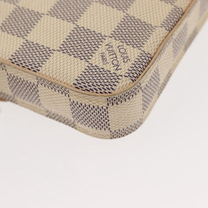 Louis Vuitton Felicie Pochette Damier, WHITE, CANVAS, Clutche & pouche