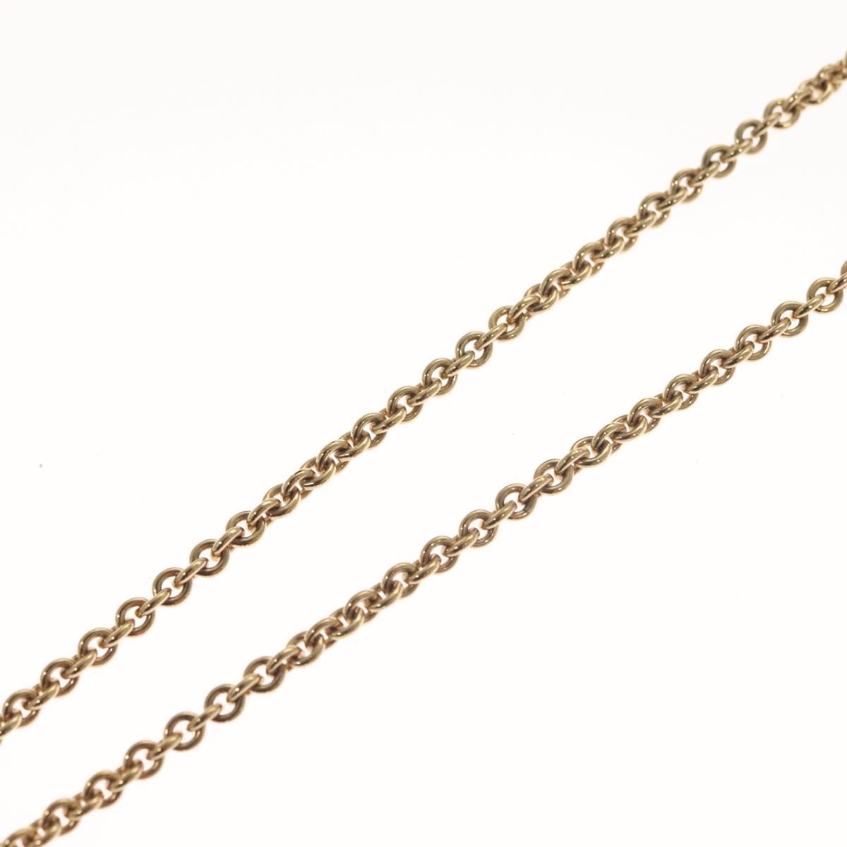 Christian Dior Logo Necklace Crystal Embellished Metal, GOLD, METAL, Necklace