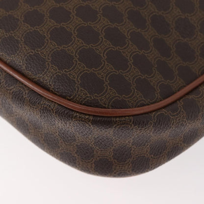 Celine Vintage Macadam Shoulder Bag Canvas, Brown, PVC, Shoulder Bag