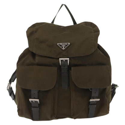 Prada Sac à dos Re-nylon nylon, KHAKI, NYLON, Backpack