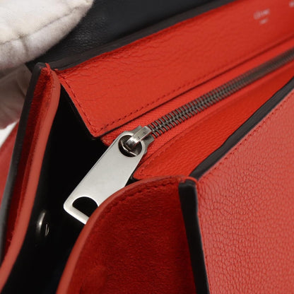 Celine Trapeze Bag Leather, RED, LEATHER, Handbag