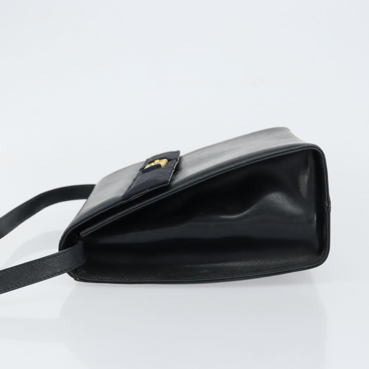 Salvatore Ferragamo Gancini Shoulder Bag Leather, BLACK, LEATHER, Shoulder bag