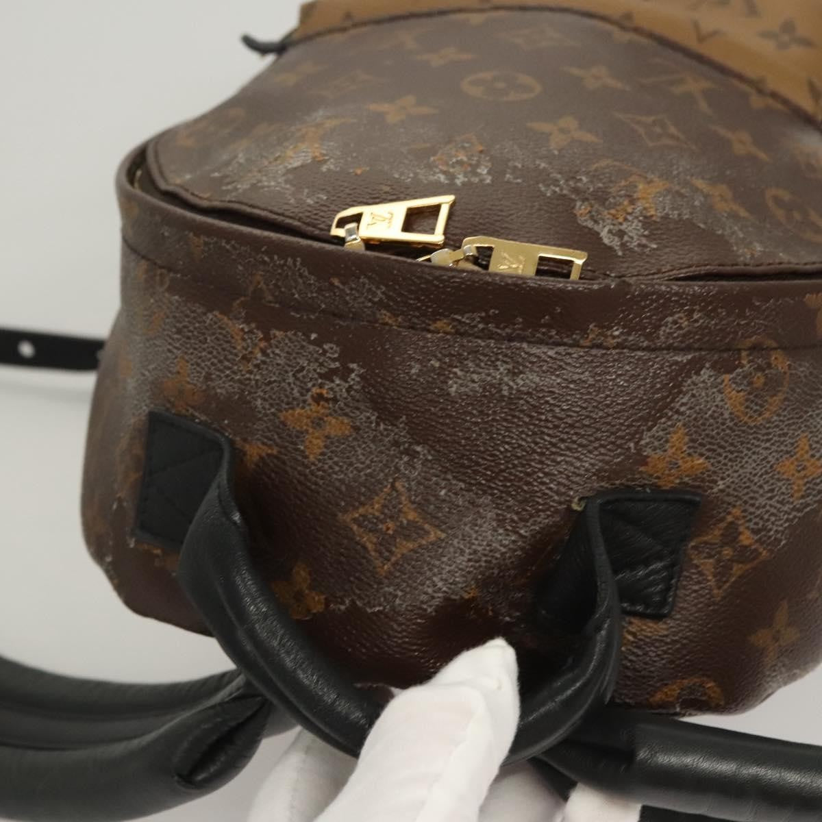 Louis Vuitton Palm Springs Backpack Reverse Monogram Canvas, BROWN, CANVAS, Backpack
