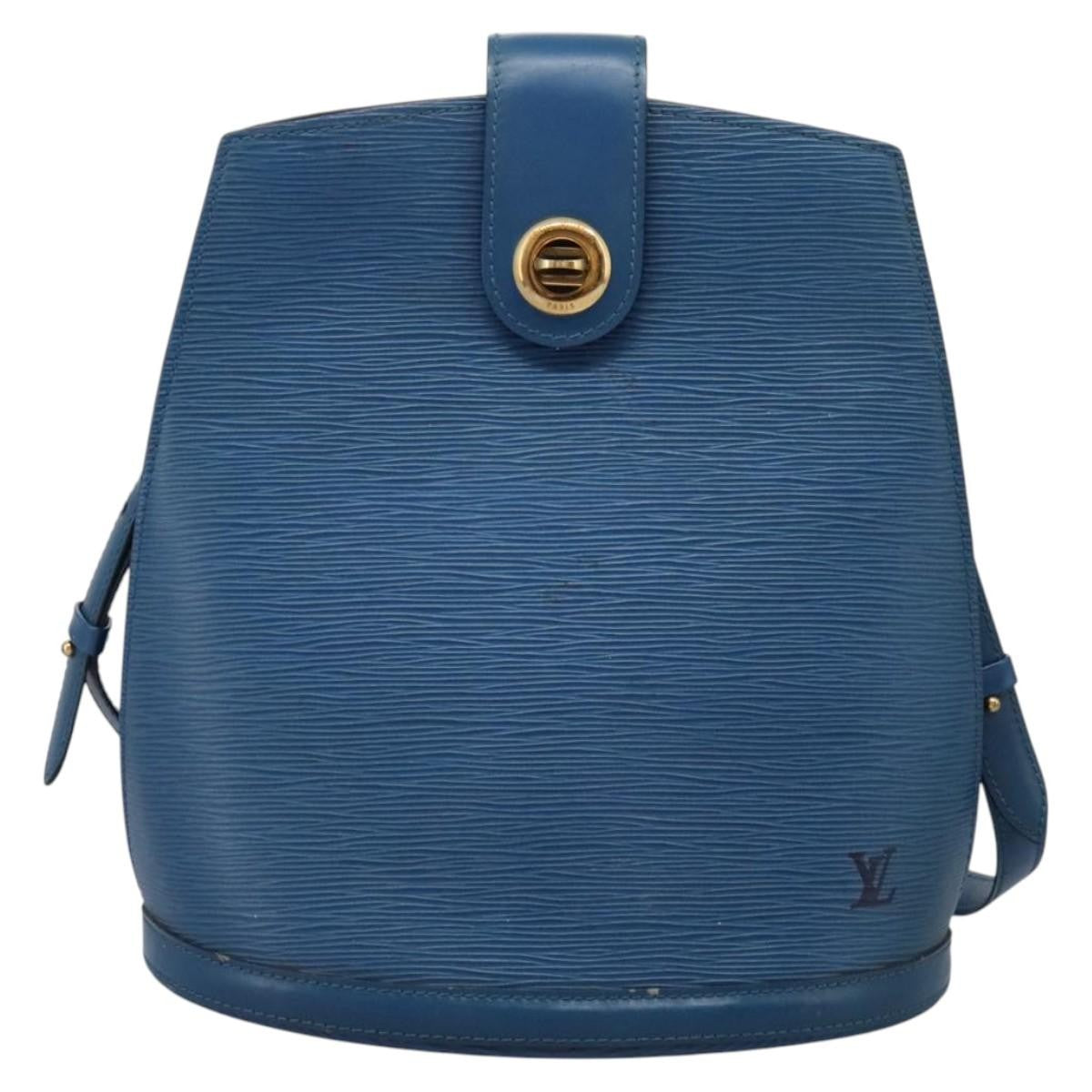 Louis Vuitton Cluny Shoulder Bag Epi Leather, BLUE, LEATHER, Shoulder bag