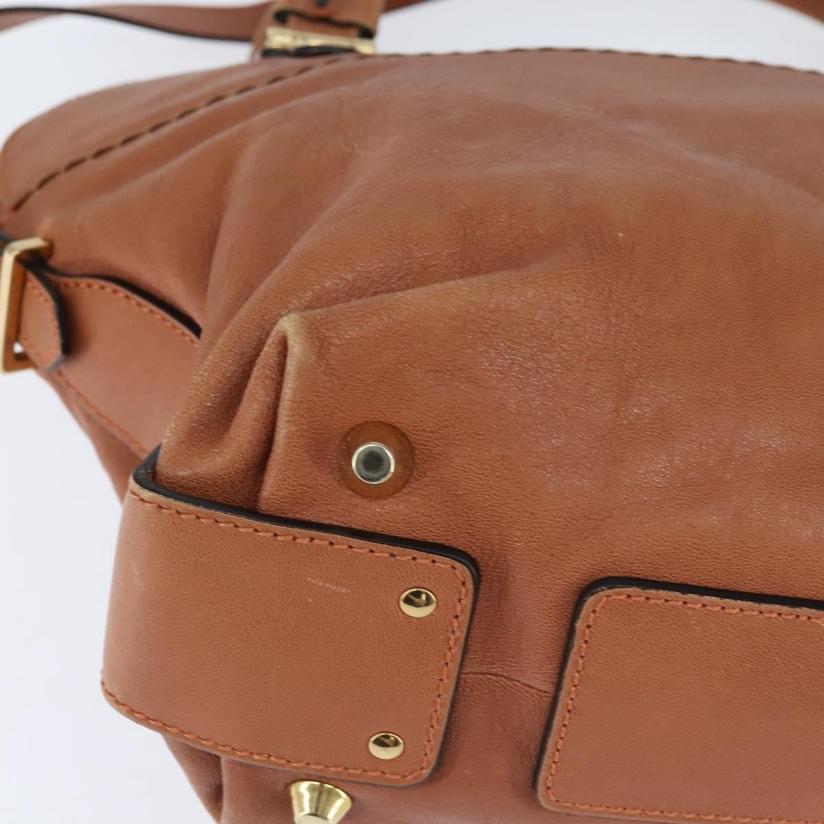 Chloe Angie Tote Leather, BROWN, LEATHER, Tote bag