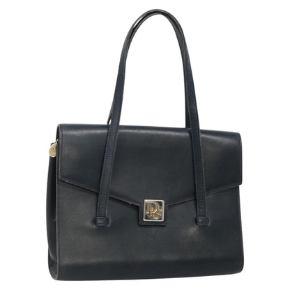 Christian Dior Vintage Handbag Leather, NAVY, LEATHER, Handbag