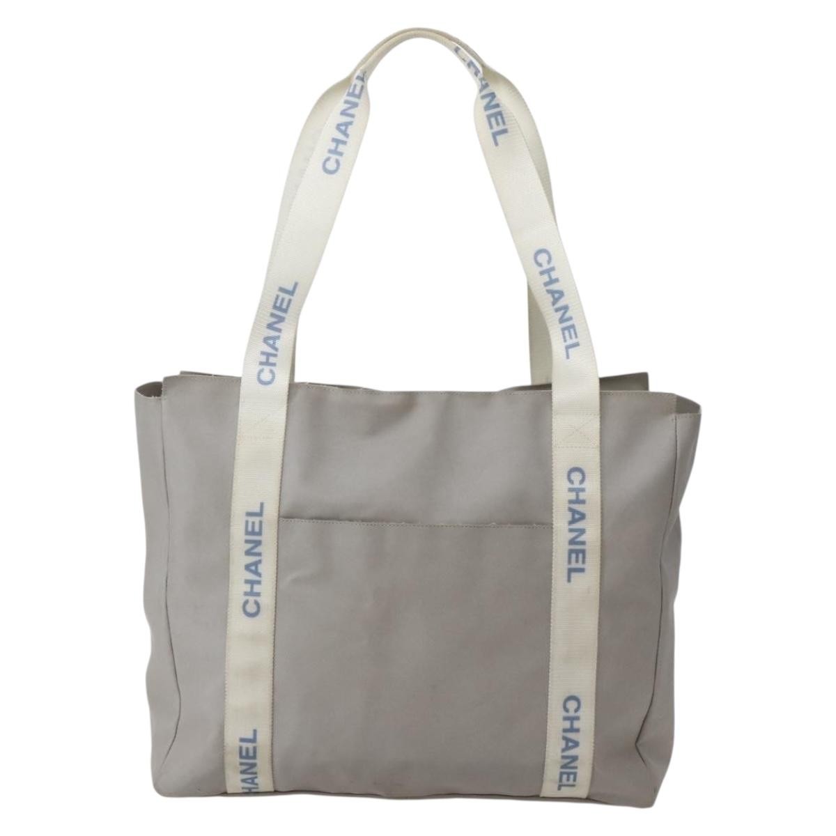 Chanel Sport Line Tote bag Nylon, Gray, Nylon, Tote Bag