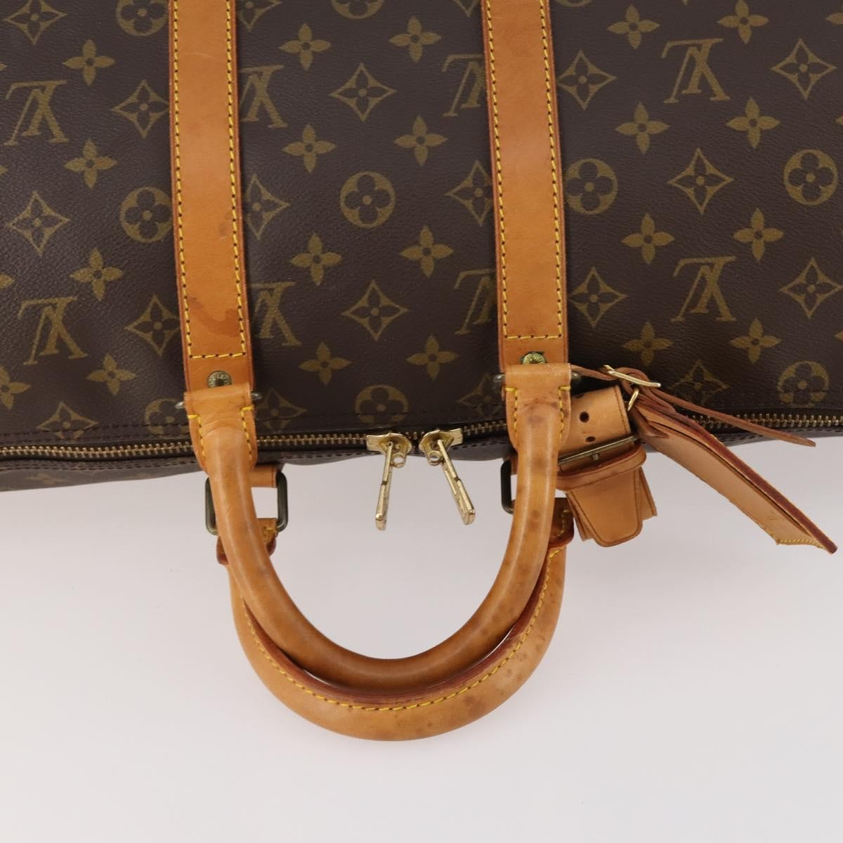Louis Vuitton Keepall Bag Monogram Canvas, BROWN, CANVAS, Travel bag