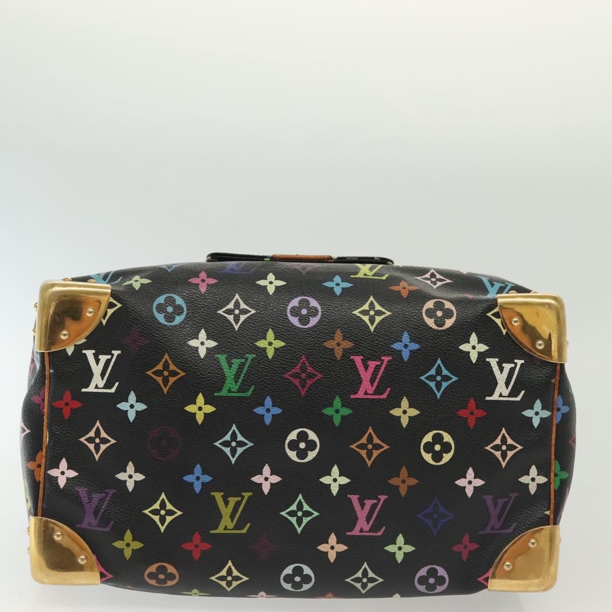 Louis Vuitton Speedy Handbag Monogram Multicolor, BLACK, CANVAS, Handbag