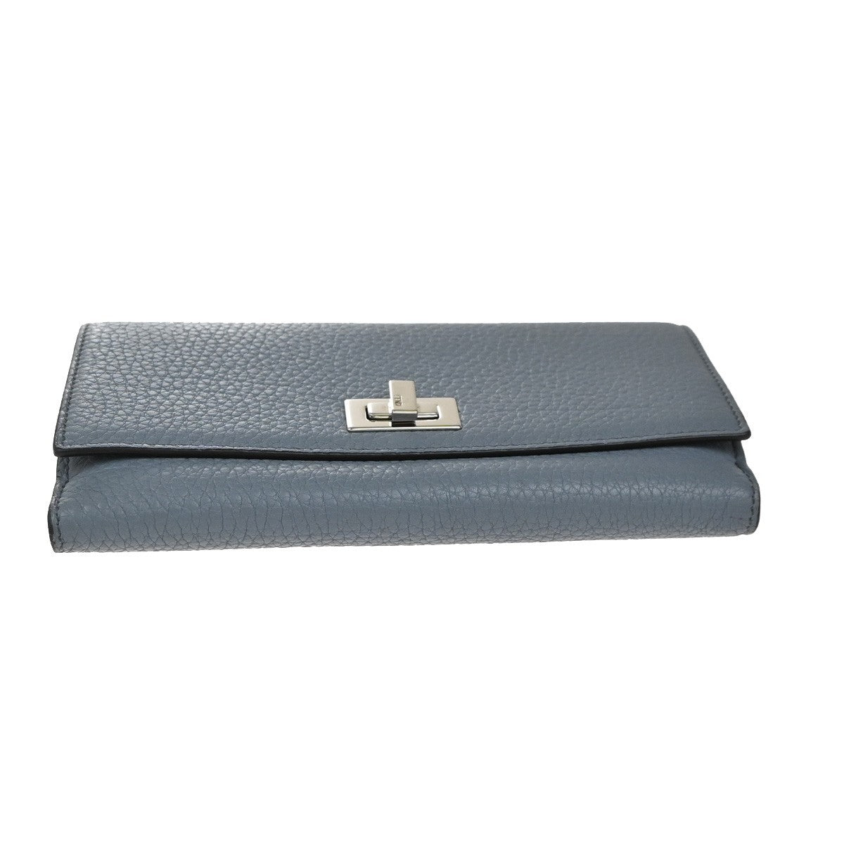 Fendi Peekaboo Wallet Leather, Blue, Leather, Wallet