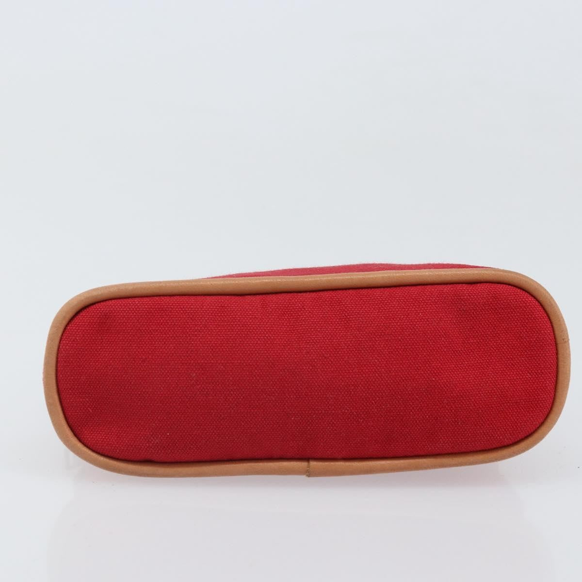 Hermes Bolide Travel Pouch Canvas, RED, CANVAS, Clutche & pouche