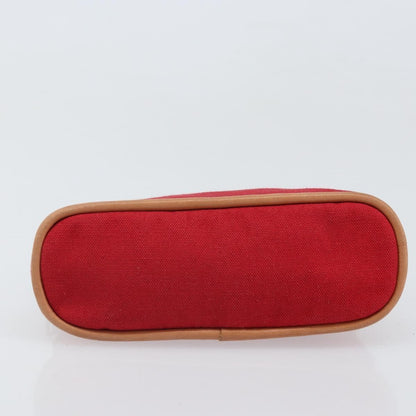 Hermes Bolide Travel Pouch Canvas, RED, CANVAS, Clutche & pouche