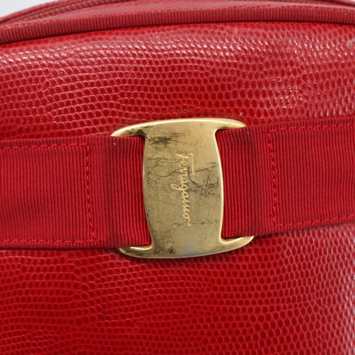 Salvatore Ferragamo Vara Bow camera Shoulder Bag Leather, RED, LEATHER, Shoulder bag