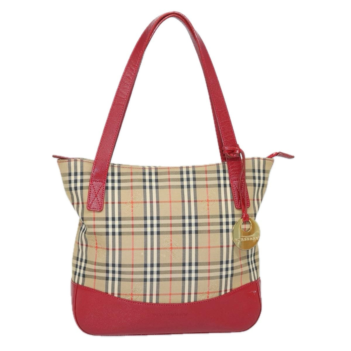 Burberry Nova Check Tote Canvas and Leather, BEIGE, CANVAS, Tote bag