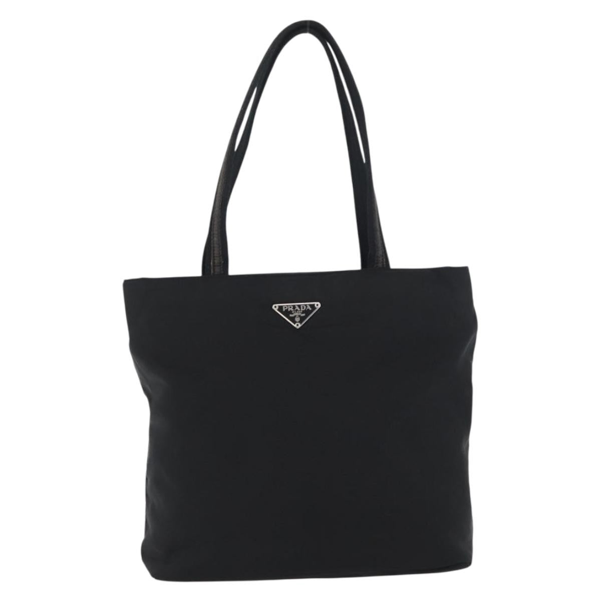 Prada Vintage Tote Nylon, Black, Nylon, Tote Bag
