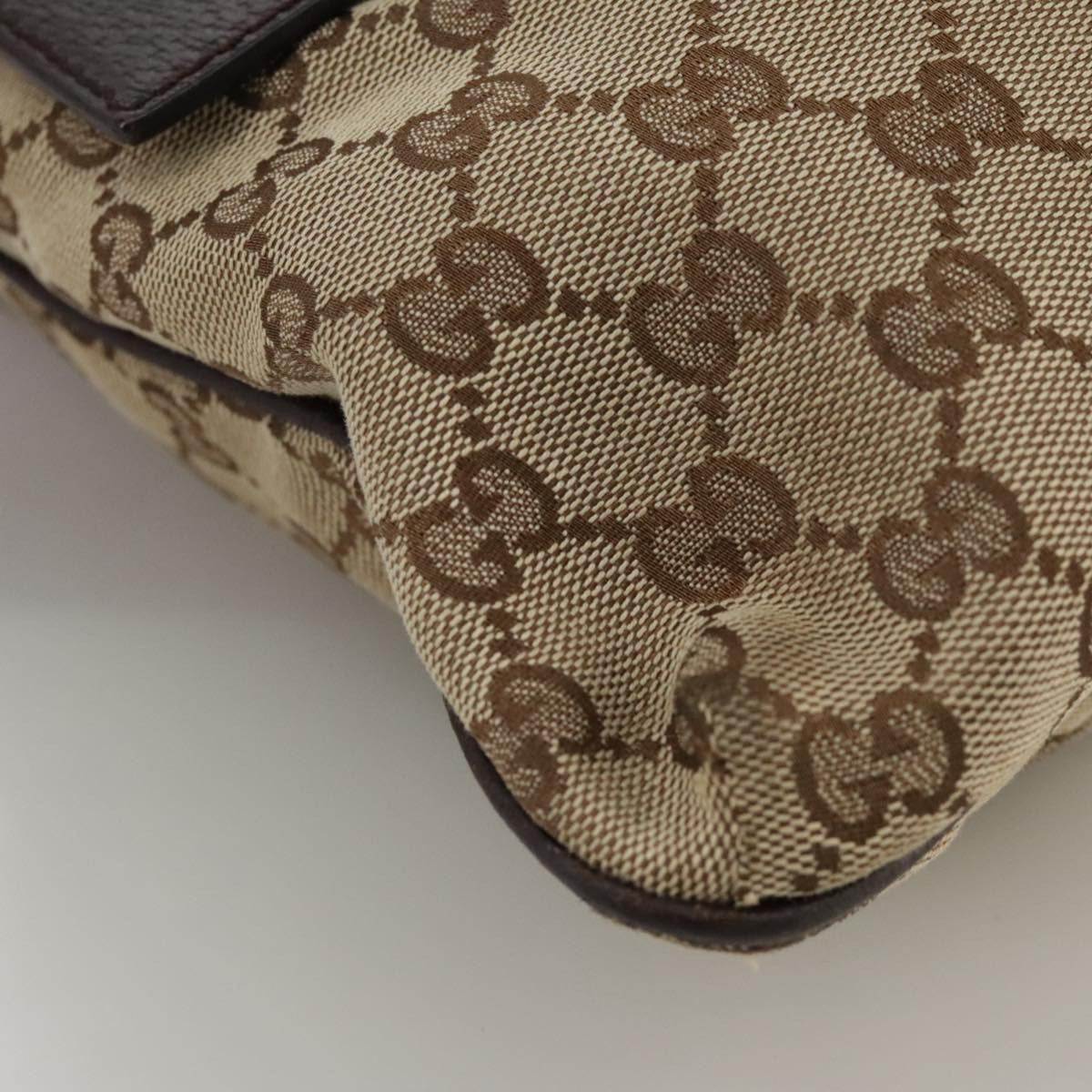 Gucci Double Pocket Web Messenger GG Canvas, Brown, Canvas, Shoulder Bag