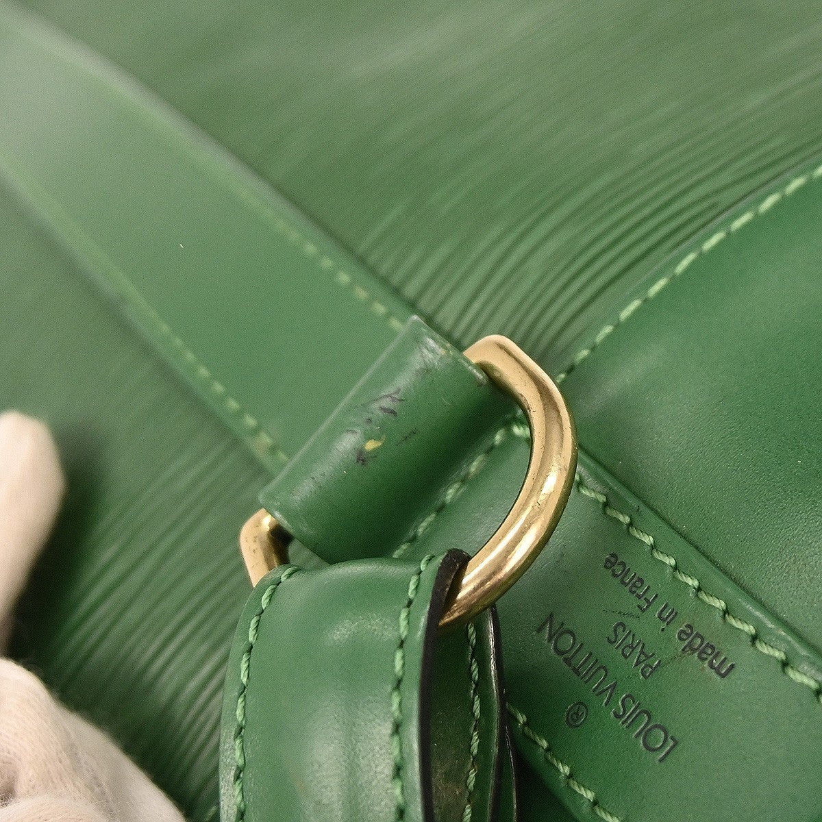 Louis Vuitton Randonnee Backpack Epi Leather, GREEN, LEATHER, Shoulder bag