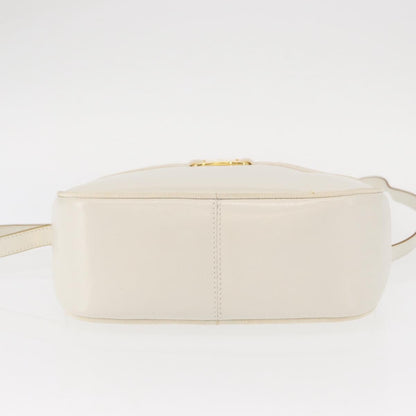 Salvatore Ferragamo Vala Shoulder Bag Leather, WHITE, LEATHER, Shoulder bag