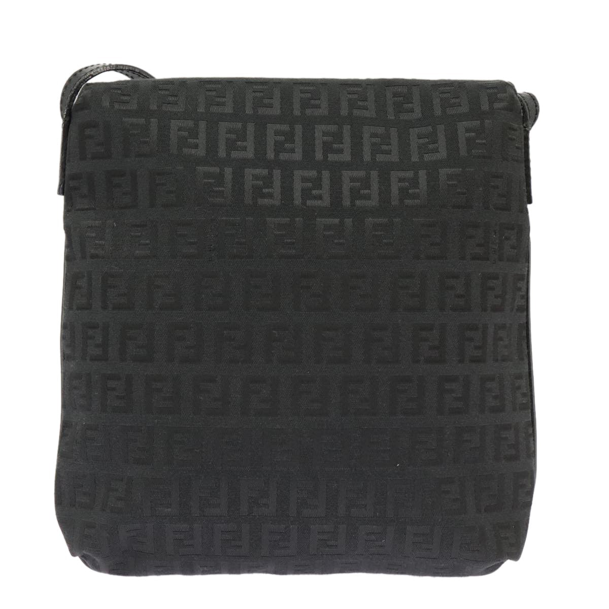 Fendi Mamma Baguette Shoulder Bag Canvas, BLACK, CANVAS, Shoulder bag