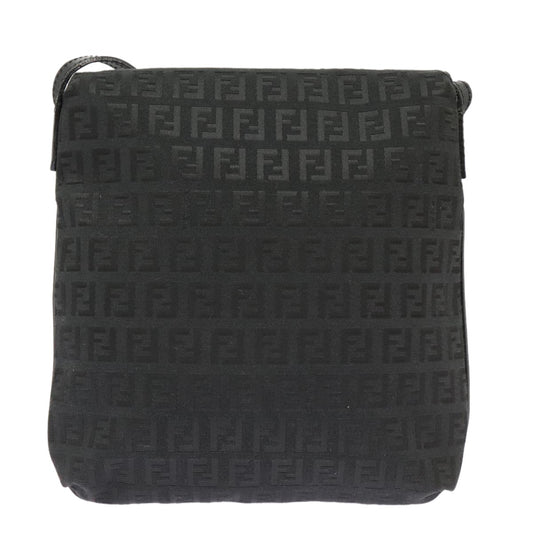 Fendi Mamma Baguette Shoulder Bag Canvas, BLACK, CANVAS, Shoulder bag