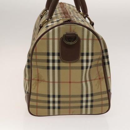 Burberry Nova check boston bag Canvas, Beige, PVC, Travel Bag