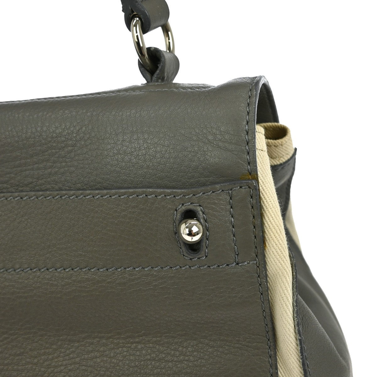 Saint Laurent Muse Two Bag Leather, GRAY, LEATHER, Handbag