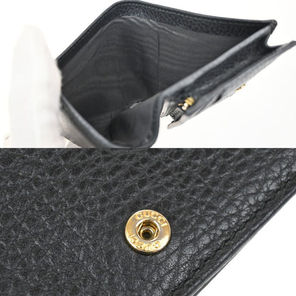 Gucci GG Marmont Flap Card Case Leather, BLACK, LEATHER, Wallets