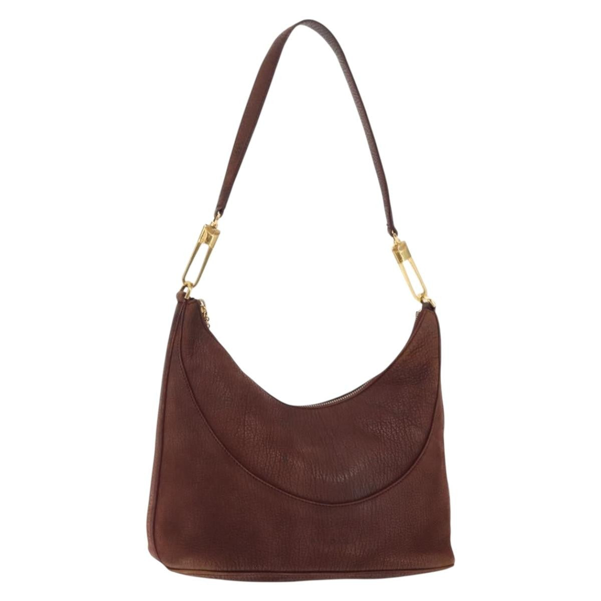 Bvlgari Medallion Frame Shoulder Bag Leather, BROWN, LEATHER, Shoulder bag