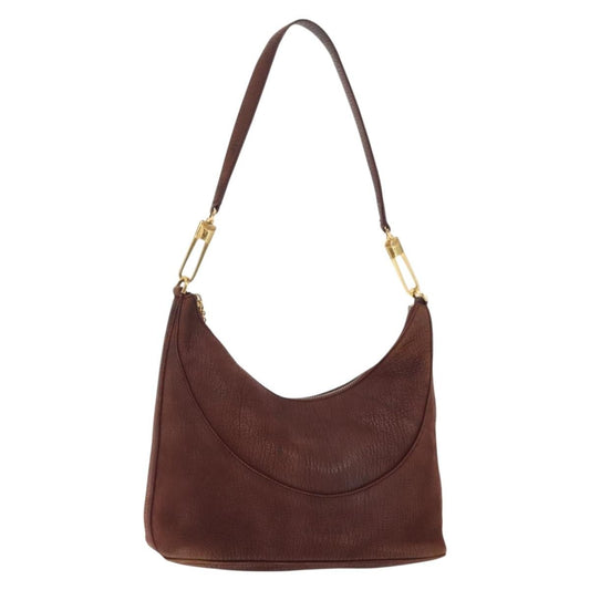 Bvlgari Medallion Frame Shoulder Bag Leather, BROWN, LEATHER, Shoulder bag