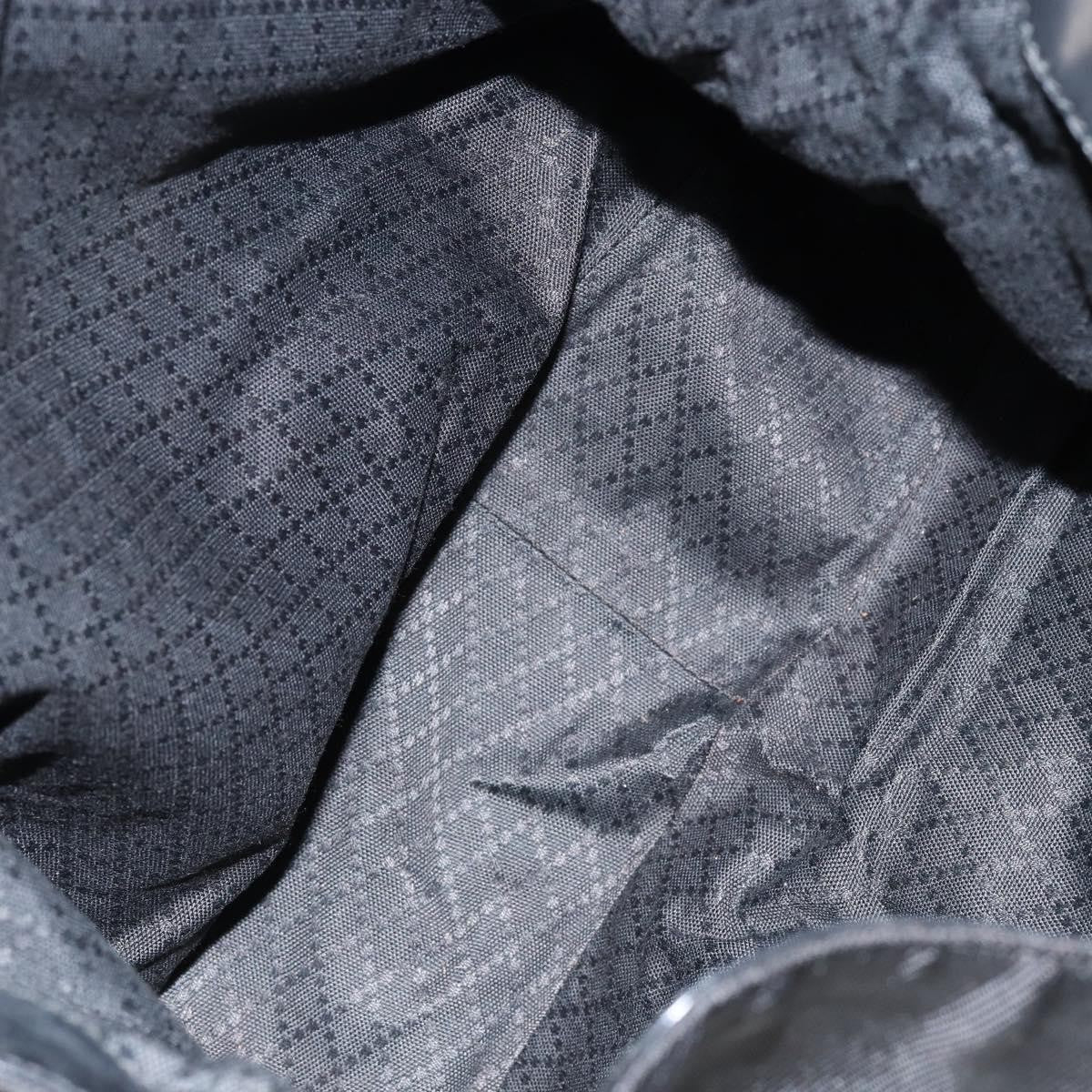 Gucci Vintage Bamboo Handle Open Hobo Nylon, BLACK, NYLON, Handbag