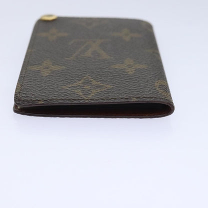 Louis Vuitton Porte Cartes Pression Card Case Monogram Canvas, BROWN, CANVAS, Card Holders