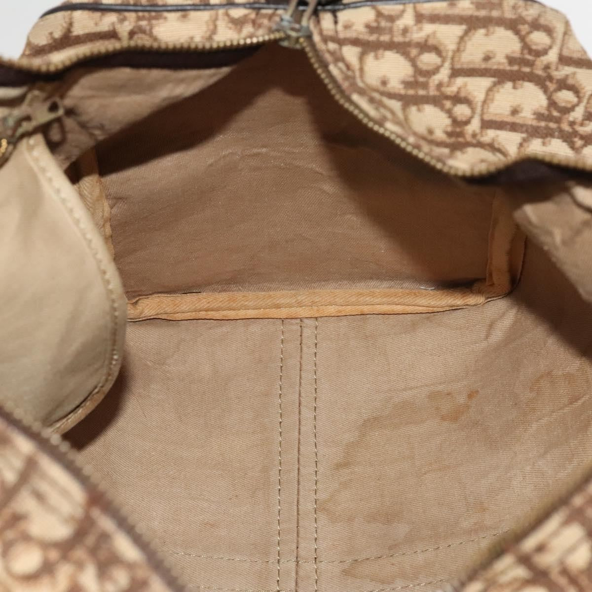 Christian Dior Vintage Trotter Boston Bag Diorissimo Canvas, BROWN, CANVAS, Handbag