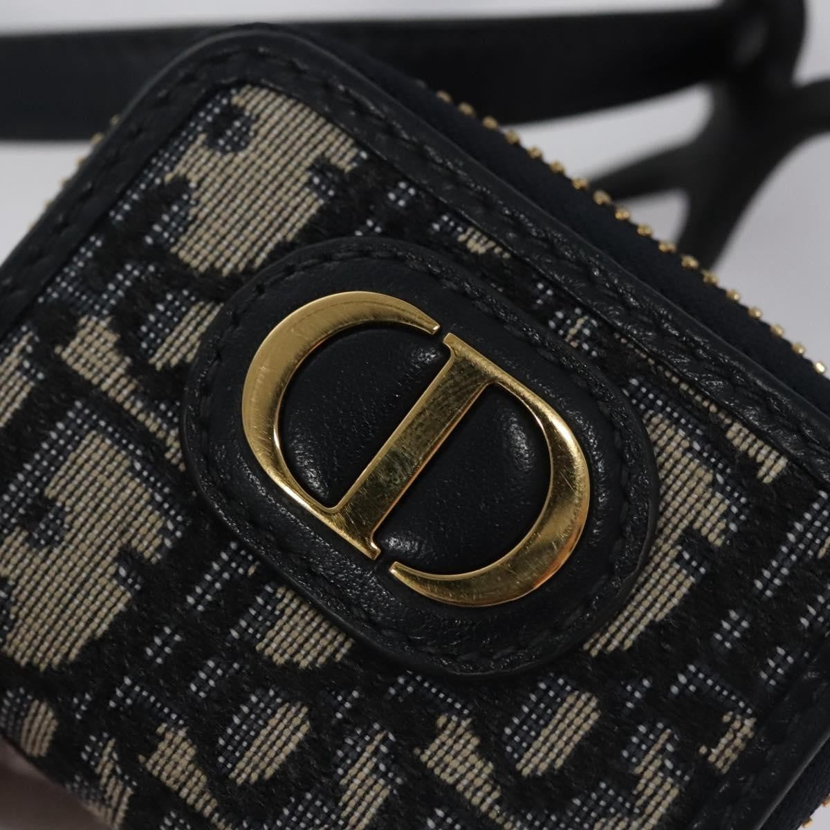 Christian Dior Trotter French Wallet Diorissimo Canvas, Navy, Canvas, Wallet
