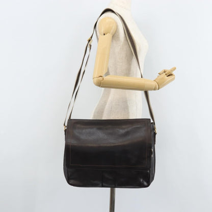 Salvatore Ferragamo Vintage Shoulder Bag Leather, BROWN, LEATHER, Shoulder bag