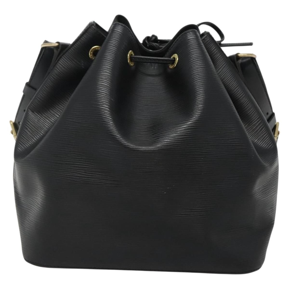 Louis Vuitton Petit Noe Handbag Epi Leather, BLACK, LEATHER, Handbag