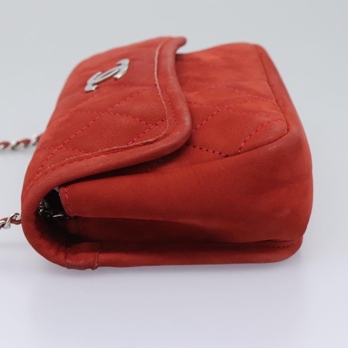 Chanel Natural Beauty Flap Bag Suede, RED, SUEDE, Shoulder bag