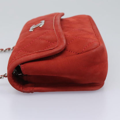 Chanel Natural Beauty Flap Bag Suede, RED, SUEDE, Shoulder bag