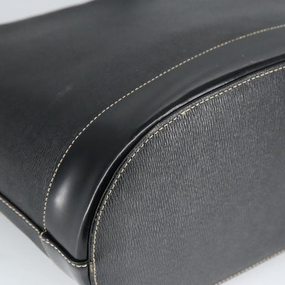 Burberry Handle Tote Leather, BLACK, LEATHER, Tote bag
