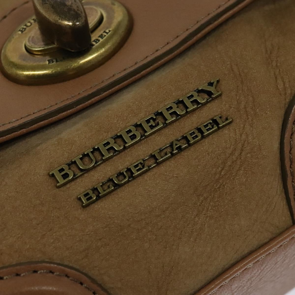Burberry Blue Label Handbag Suede, BEIGE, SUEDE, Handbag
