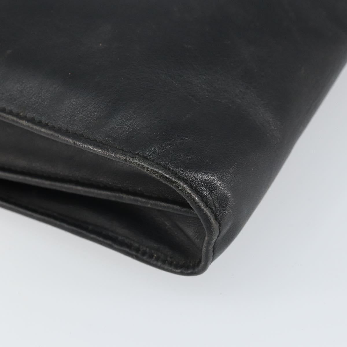 Celine Clutch Bag Leather, BLACK, LEATHER, Clutche & pouche