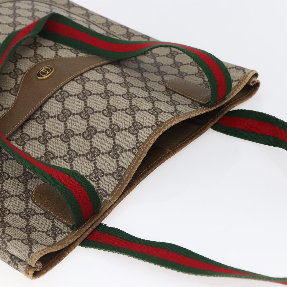 Gucci Sherry Line Tote Canvas, BEIGE, CANVAS, Tote bag