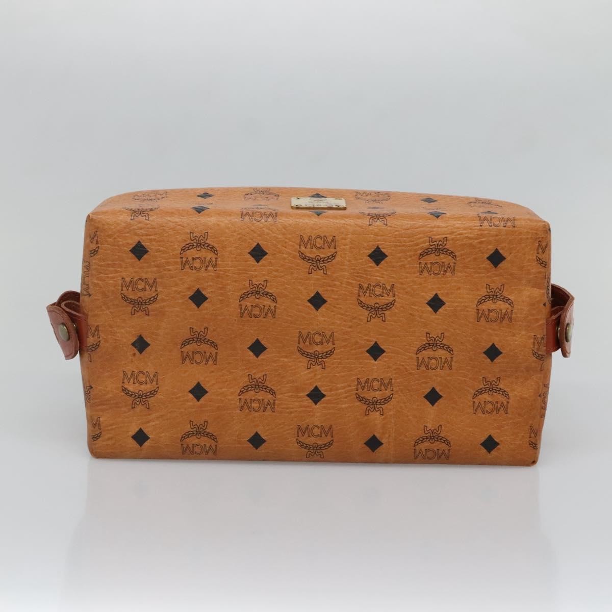 MCM Visetos pouch PVC, BROWN, PVC, Clutche & pouche