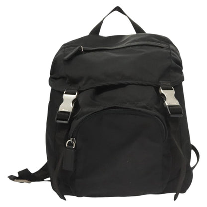 Prada Logo Backpack Tessuto, BLACK, NYLON, Backpack