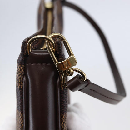 Louis Vuitton Navona Pochette Accessoires Damier, BROWN, CANVAS, Clutche & pouche