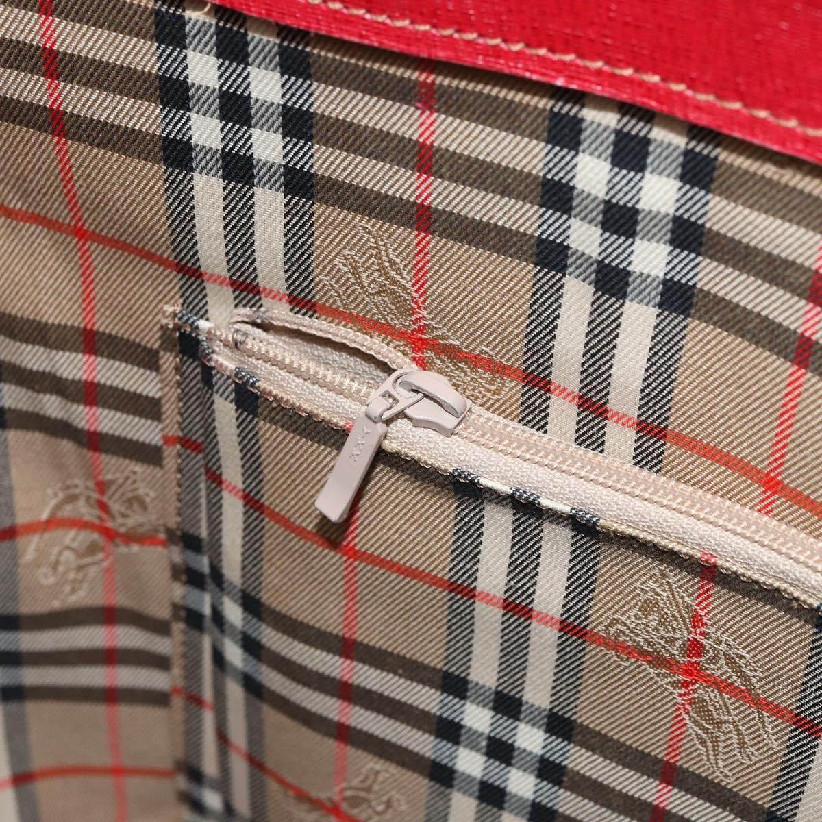 Burberry Vintage tote bag Leather, RED, LEATHER, Tote bag