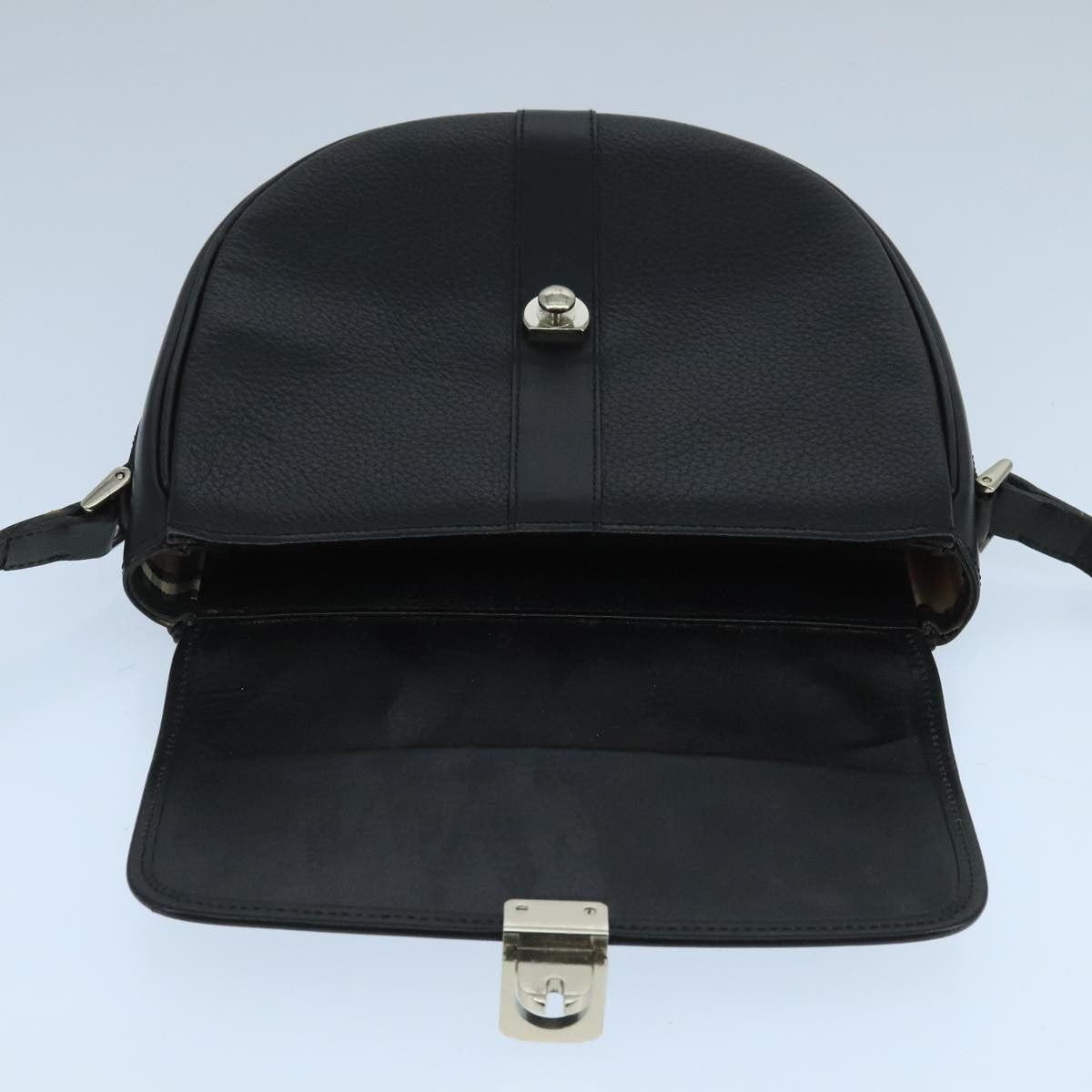 Burberry Flap Shoulder Bag Leather, BLACK, LEATHER, Shoulder bag